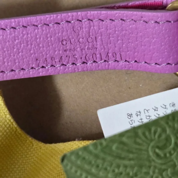 Gucci Pink and Yellow Patterned Cap - Picture 7 of 14